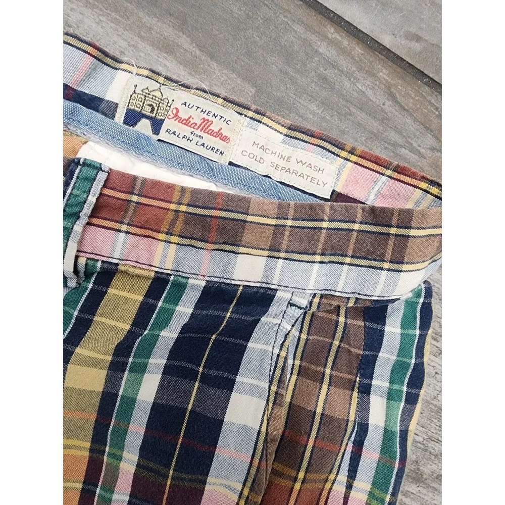 Polo Ralph Lauren India Madras Plaid Chino Shorts Classic Fit 6